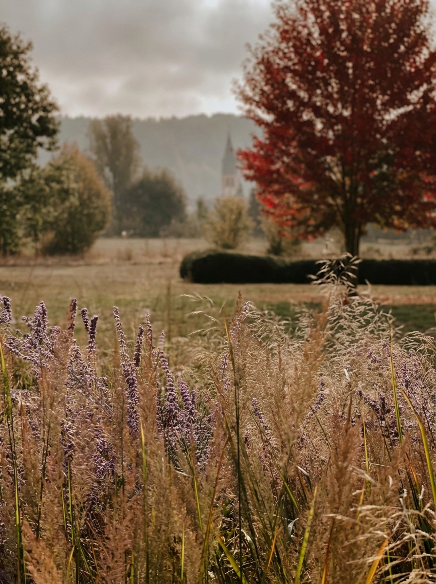 Siergrassen en herfstkleuren — ecologisch tuinontwerp Vlaams-Brabant