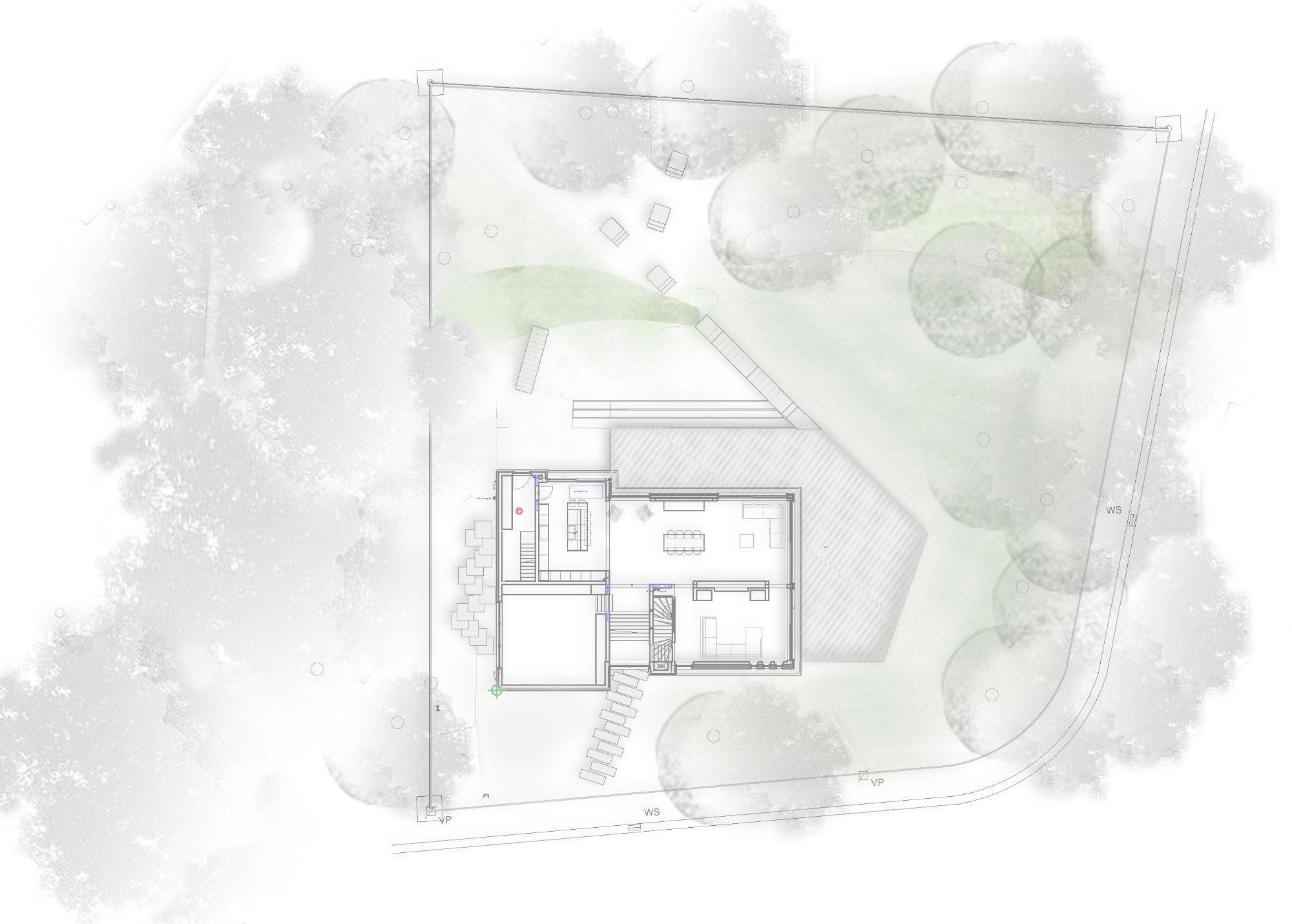 Architecturaal tuinontwerp — grondplan